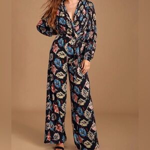 Lulus Floral Print Jumpsuit